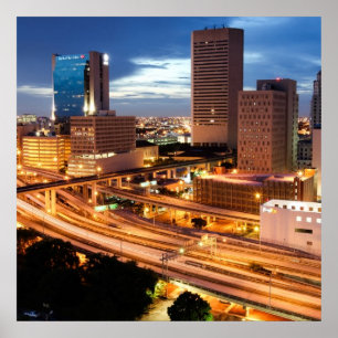 Downtown City View Poster