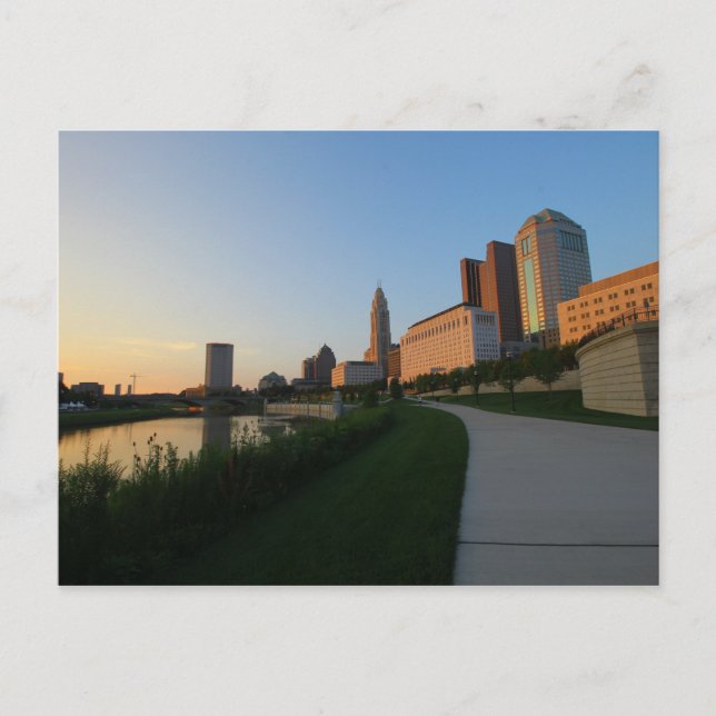 Downtown Columbus, Ohio at Sunset Postcard (Front)