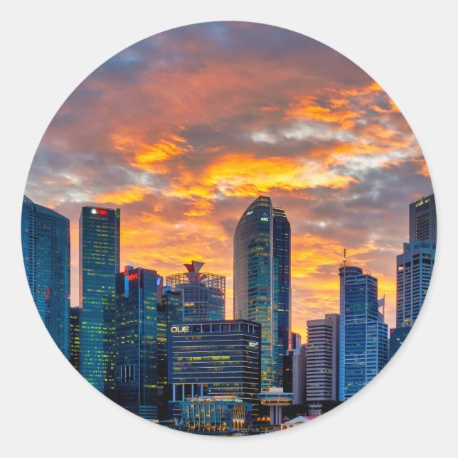 Downtown core classic round sticker (Front)