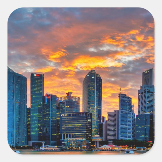 Downtown core square sticker (Front)