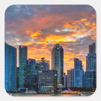 Downtown core square sticker
