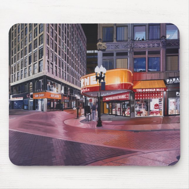 Downtown Crossing Boston Mouse Mat (Front)