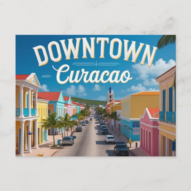 Downtown curacao holiday postcard (Front)