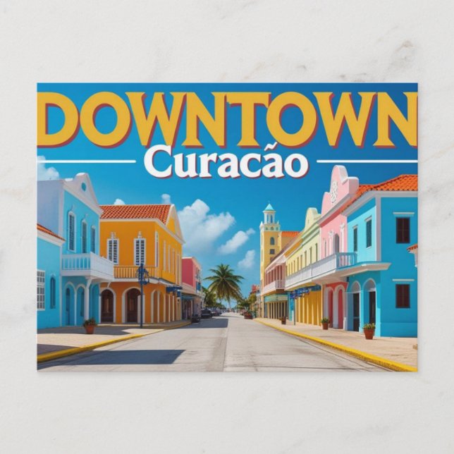 Downtown curacao holiday postcard (Front)