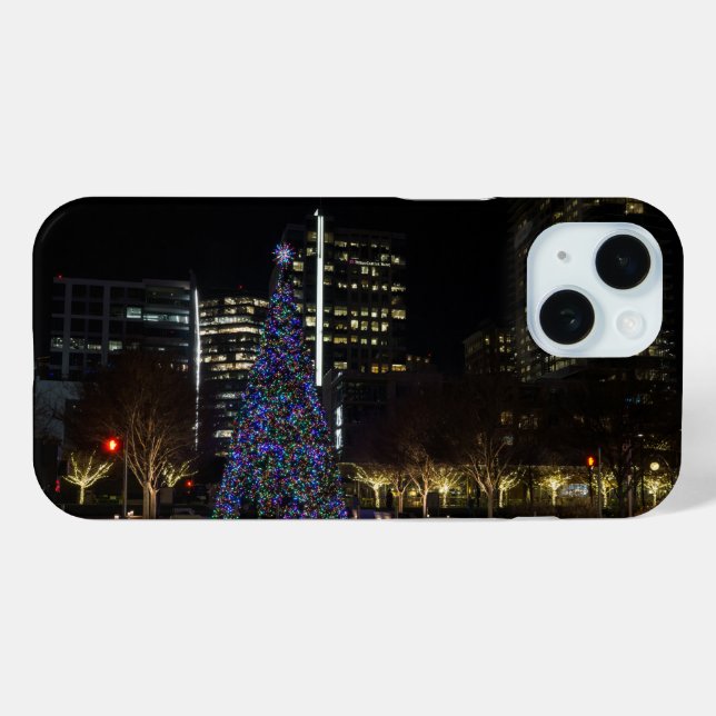Downtown Dallas Christmas iPhone Case (Back (Horizontal))