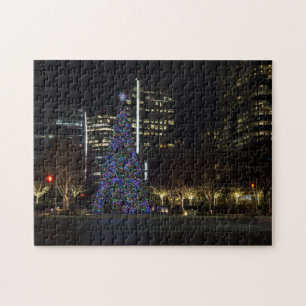 Downtown Dallas Christmas Jigsaw Puzzle