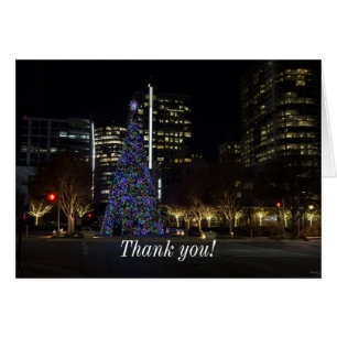 Downtown Dallas Christmas Thank You Card