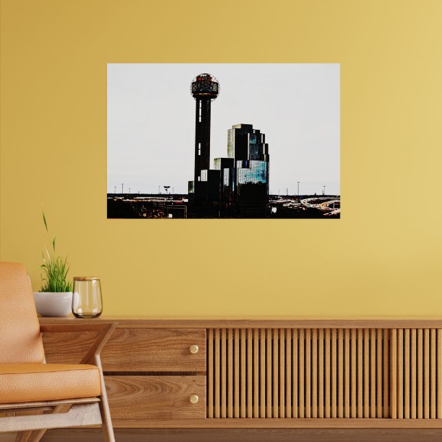 Downtown Dallas Reunion City Photographic Poster (Living Room 2)
