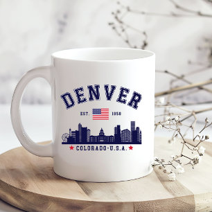 Downtown Denver Skyline Scene Coffee Mug