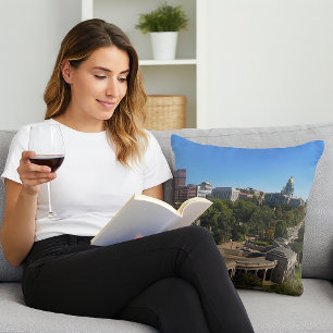 Downtown Denver with Capitol Building  Cushion