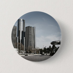 Downtown Detroit 6 Cm Round Badge