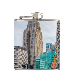 Downtown Detroit Hip Flask