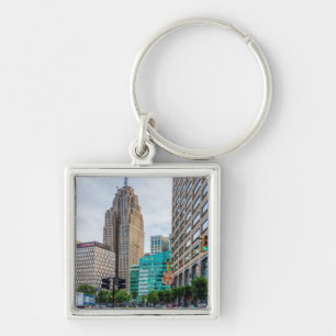 Downtown Detroit Key Ring