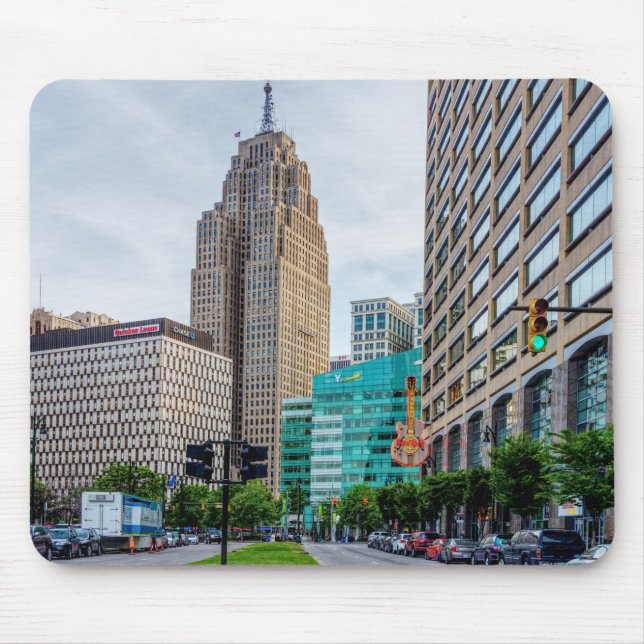 Downtown Detroit Mouse Mat (Front)