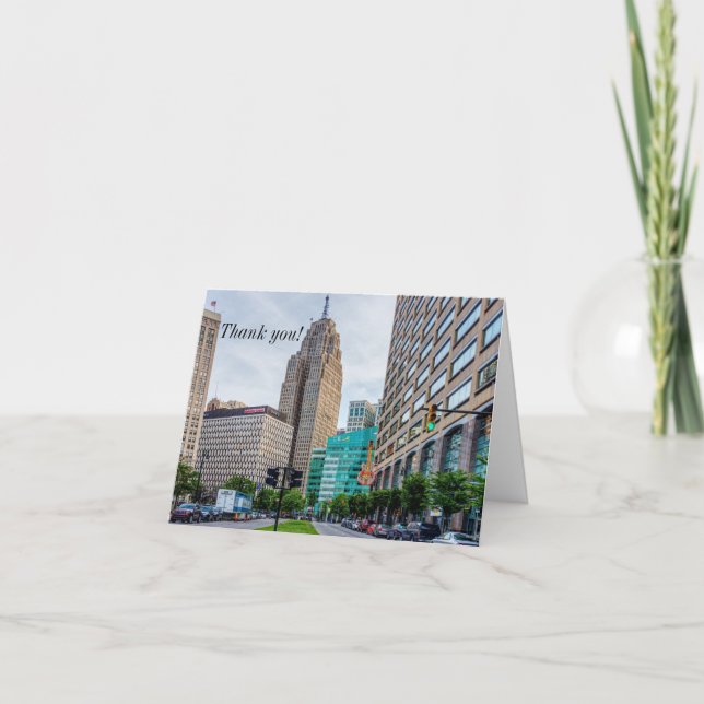 Downtown Detroit Thank You Card (Front)