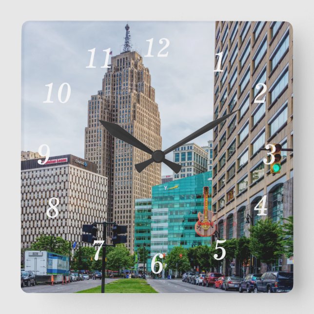 Downtown Detroit Wall Clock (Front)