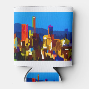 Downtown Greenville South Carolina Skyline Can Cooler