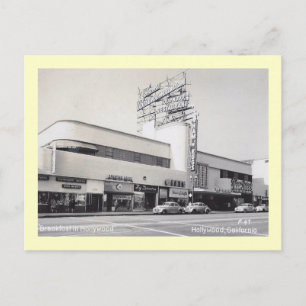Downtown, Hollywood, California Vintage Postcard