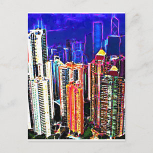 Downtown Hong Kong: China: Postcard