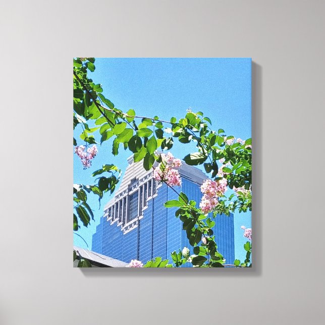Downtown Houston Garden Canvas Print (Front)
