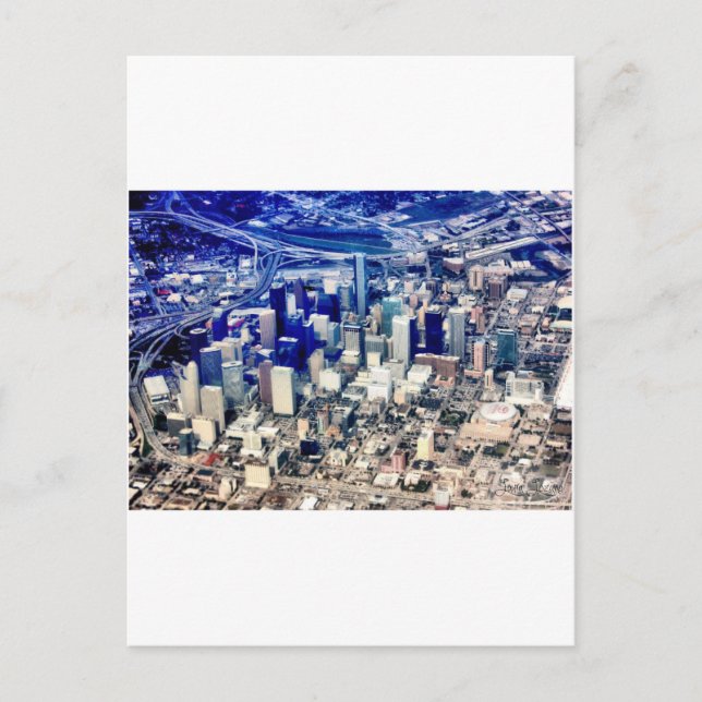 Downtown Houston Panoramic Postcard (Front)