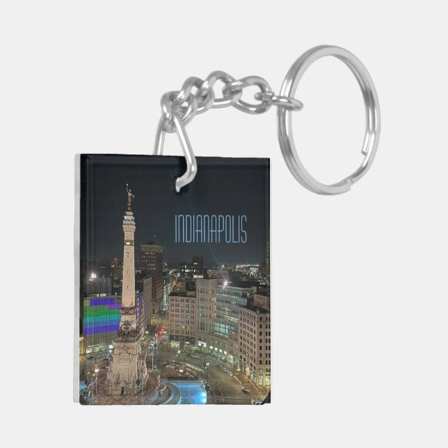 Downtown Indianapolis Acrylic Keychain (Back Left)