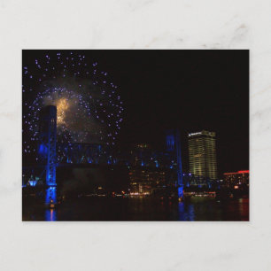Downtown Jacksonville 4th of July Postcard