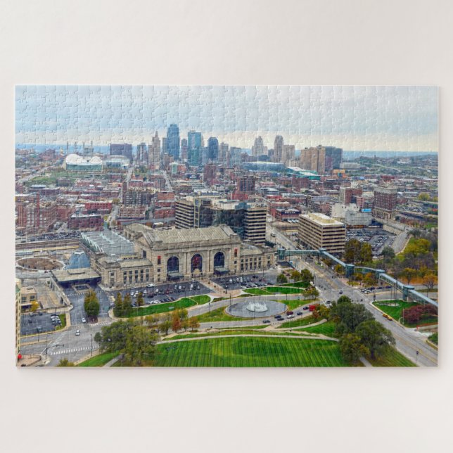 Downtown Kansas City from Liberty Memorial Tower Jigsaw Puzzle (Horizontal)