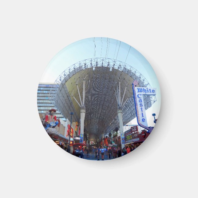 Downtown Las Vegas #1 Round Magnet (Front)