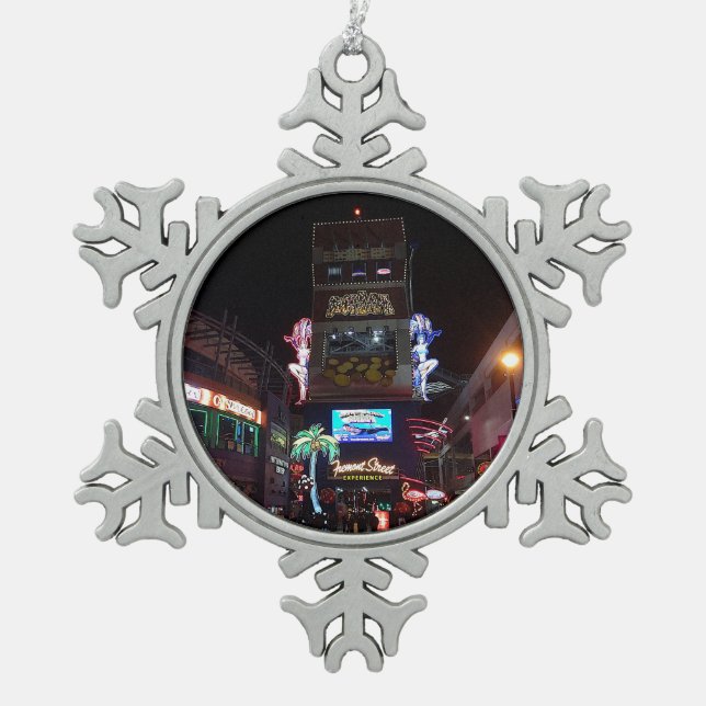 Downtown Las Vegas #7 Snowflake Ornament (Front)