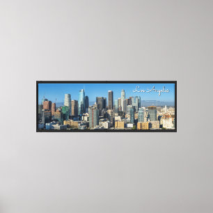 Downtown Los Angeles Skyline Panoramic Canvas Print
