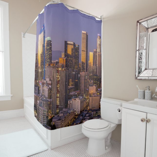 Downtown Los Angeles Skyline Shower Curtain (In Situ)