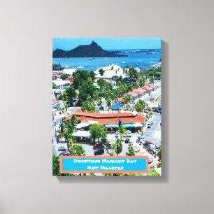 Downtown  Marigot Bay, Sint Maarten  Canvas Print