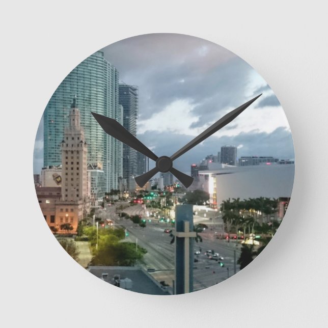 Downtown Miami Round Clock (Front)