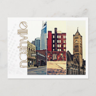 Downtown Nashville collage Postcard