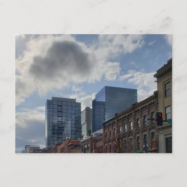 Downtown Nashville, Tennessee at Music Row Postcard (Front)