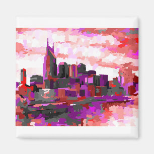 Downtown Nashville Tennessee Skyline Magnet