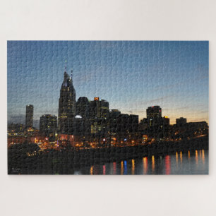 Downtown Nashville,TN Over Looking River - Puzzle