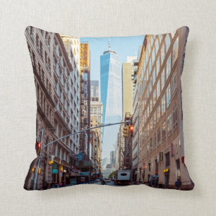Downtown New York View of World Trade Center Cushion