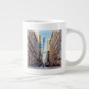 Downtown New York View of World Trade Center Large Coffee Mug