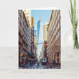 Downtown New York View of World Trade Centre Card