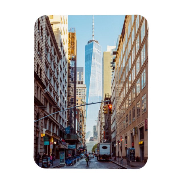 Downtown New York View of World Trade Centre Magnet (Vertical)