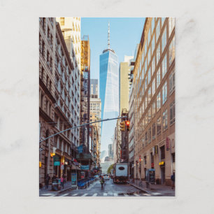 Downtown New York View of World Trade Centre Postcard