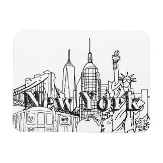 Downtown NYE New York Vacation Souvenirs NYC Gift  Magnet