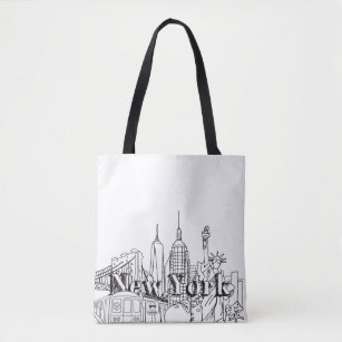 Downtown NYE New York Vacation Souvenirs NYC Gift Tote Bag