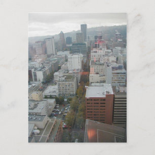 Downtown Portland Oregon Aerial View Postcard
