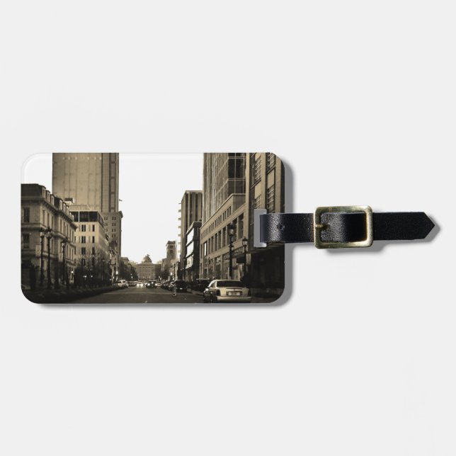 Downtown Raleigh Luggage Tag (Front Horizontal)