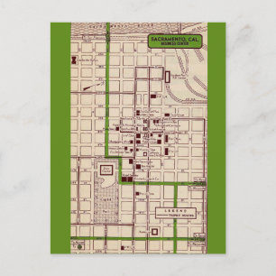 Downtown Sacramento Vintage Postcard