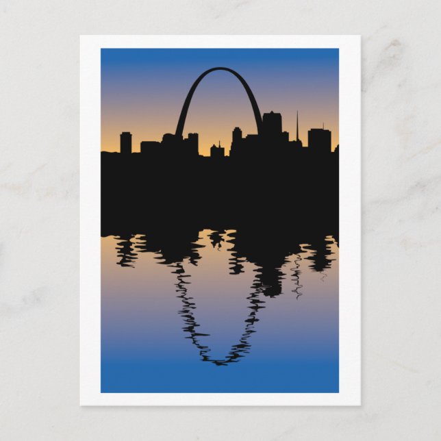 Downtown Saint Louis, Missouri Silhouette Postcard (Front)