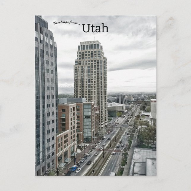 Downtown Salt Lake City Utah Postcard (Front)